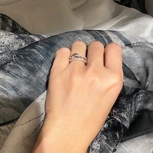 925 Sterling Silver Vines Freeform CZ Rings